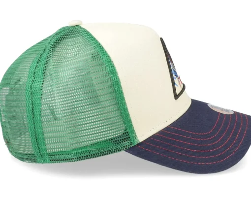 Trucker-Djinns Hft Cap Food Rocket Ice Fossil White/Green/Navy Trucker -