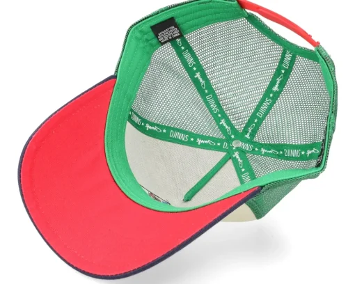 Trucker-Djinns Hft Cap Food Rocket Ice Fossil White/Green/Navy Trucker -