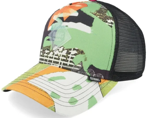 Trucker-Djinns Hft Cap Just Wild Berry/Green/Orange A-Frame Trucker -