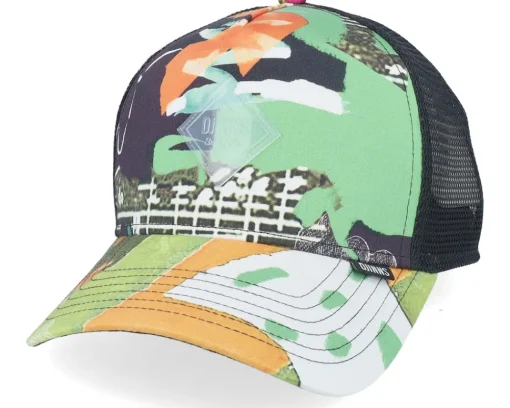 Trucker-Djinns Hft Cap Just Wild Berry/Green/Orange A-Frame Trucker -