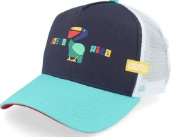Trucker-Coastal Hft Costa Rica White/Navy/Turqouise Trucker -
