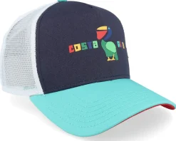 Trucker-Coastal Hft Costa Rica White/Navy/Turqouise Trucker -
