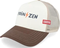 Clearance Coastal Hft Moinzen White/Brown/Khaki A-Frame Trucker -