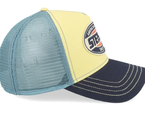 Trucker-Stetson High Speed Light Yellow/Midnight Blue/Navy A-Frame Trucker -