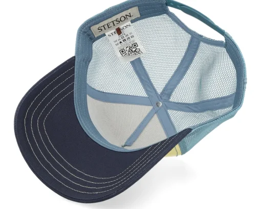 Trucker-Stetson High Speed Light Yellow/Midnight Blue/Navy A-Frame Trucker -