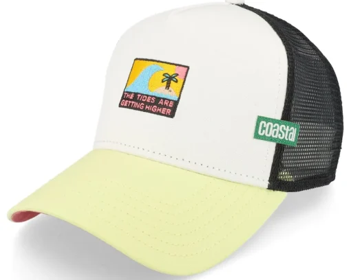 Trucker-Coastal Highertides White/Black/Yellow Trucker -