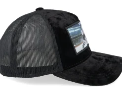 Best Iconic Hockey Player Blue White Color Velvet Black A-Frame Trucker -
