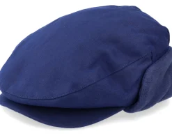 Sale Brixton Hooligan Baggy Ear Flap Cap Navy Flat Cap -