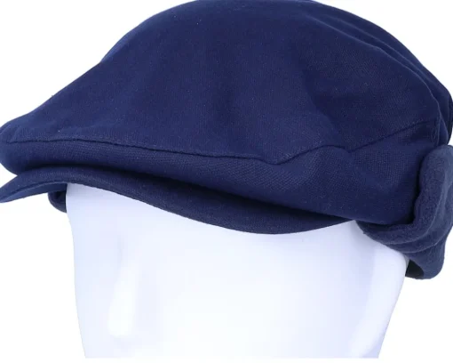 Sale Brixton Hooligan Baggy Ear Flap Cap Navy Flat Cap -