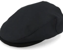 Flat Caps-Brixton Hooligan Baggy Reserve Snap Black Flat Cap -