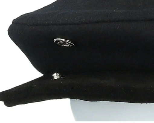 Flat Caps-Brixton Hooligan Baggy Reserve Snap Black Flat Cap -