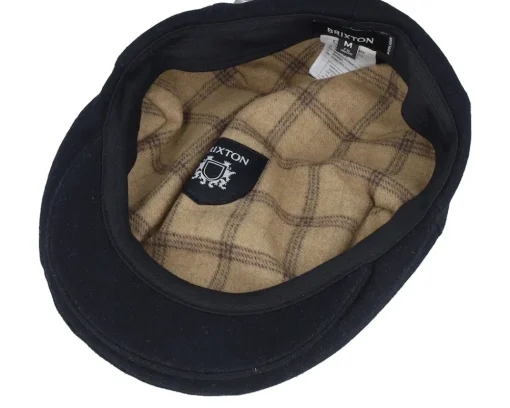 Fashion Brixton Hooligan Flannel Black Snap Cap -