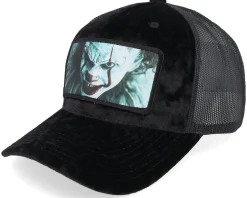 Velvet Caps-Scenes Horror Clown Velvet Black/Black A-frame Trucker -