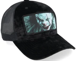 Velvet Caps-Scenes Horror Clown Velvet Black/Black A-frame Trucker -