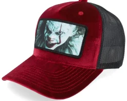 Trucker-Scenes Horror Clown Velvet Red/Black A-frame Trucker -