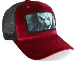 Trucker-Scenes Horror Clown Velvet Red/Black A-frame Trucker -