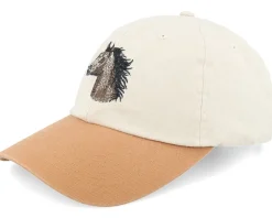 New Wild Spirit Horse Washed Stone/Wheat Dad Cap -