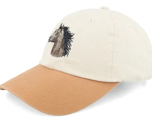 New Wild Spirit Horse Washed Stone/Wheat Dad Cap -