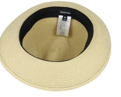 Discount Brixton Horton Cb Packable Fedora Dark Tan/Light Brown Straw Hat -