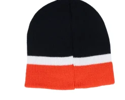 Traditional Beanies-Volcom Hot Tune /White/Orange Beanie - Black