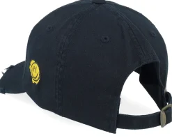 Dad Cap-Lucid Smile Houston 3d Script Destroyed Black Dad Cap -