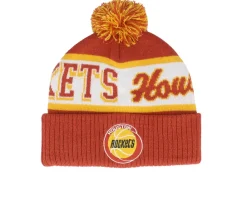 Outlet Mitchell & Ness Houston Rockets Block Sweep Knit Hwc Pom - Red