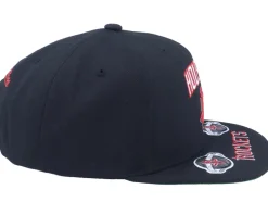 Snapback-Mitchell & Ness Houston Rockets Front Loaded Black Snapback -