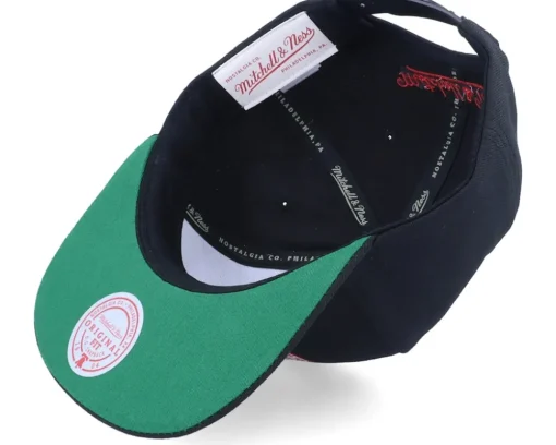 Snapback-Mitchell & Ness Houston Rockets Front Loaded Black Snapback -
