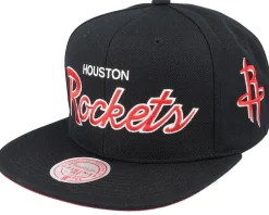 Snapback-Mitchell & Ness Houston Rockets Team Script 2.0 Snapback - Black