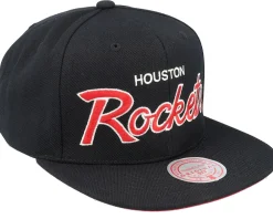 Snapback-Mitchell & Ness Houston Rockets Team Script 2.0 Snapback - Black