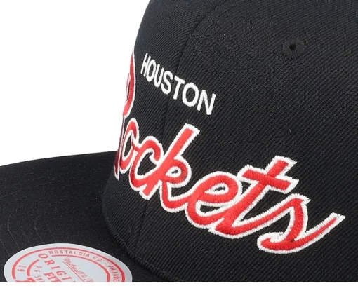 Snapback-Mitchell & Ness Houston Rockets Team Script 2.0 Snapback - Black