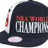 Snapback-Mitchell & Ness Houston Rockets 75Th Canal World Champ Hwc Black Snapback -