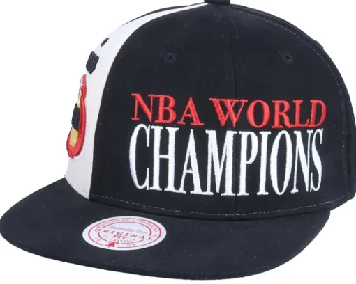 Snapback-Mitchell & Ness Houston Rockets 75Th Canal World Champ Hwc Black Snapback -