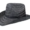 Hot Brixton Houston Straw Cowboy Black Straw Hat -