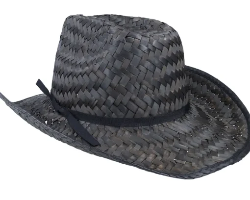 Hot Brixton Houston Straw Cowboy Black Straw Hat -