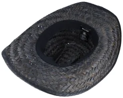 Hot Brixton Houston Straw Cowboy Black Straw Hat -