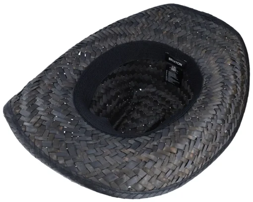 Hot Brixton Houston Straw Cowboy Black Straw Hat -