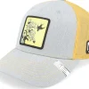 Trucker-Public Domain Hydrangea And Swallow Heather Grey/Gold Trucker -