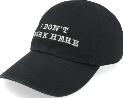 Dad Cap-Iconic I Dont Work Here Dad Cap - Black