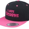 Snapback-Unicorns I Love Black/Neon Pink Snapback -