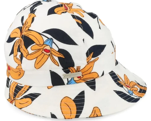 Online Seeberger In Tropical Fabric White Cloche -