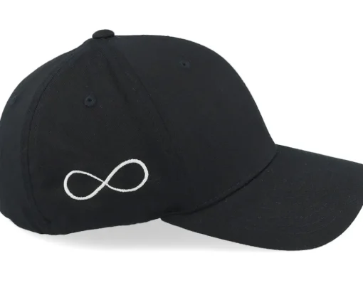 Best Iconic Infinity Symbol Side Logo Black Flexfit -