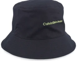 Buckets-Calvin Klein Institutional Hat Black Bucket -