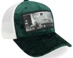 Trucker-Calza Pennello Italy Street And Classic Car Velvet /Ivory A-Frame Trucker - Green
