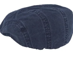 Organic Caps-Stetson Ivy Cap Delave Organic Cotton Navy Flat Cap -