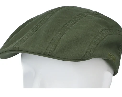 Discount Stetson Ivy Cap Delave Organic Cotton Forest Green Flat Cap -