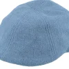 Sale Seeberger Ivy Cap In Wool-mix Fabric Blue Flat Cap -