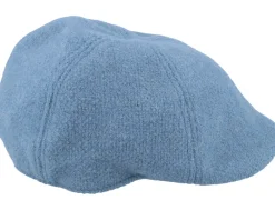 Sale Seeberger Ivy Cap In Wool-mix Fabric Blue Flat Cap -