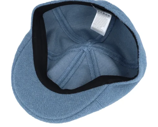 Sale Seeberger Ivy Cap In Wool-mix Fabric Blue Flat Cap -