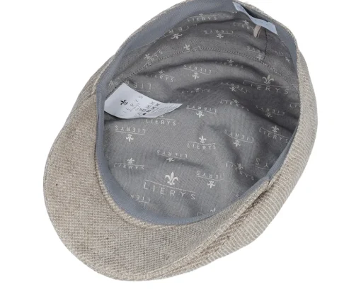 Outlet Lierys Ivy Cap Linen Flat Cap - Beige